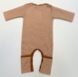 Lilano Baby Overall Wolle/Seide Safran/Natur mit Umschlägen