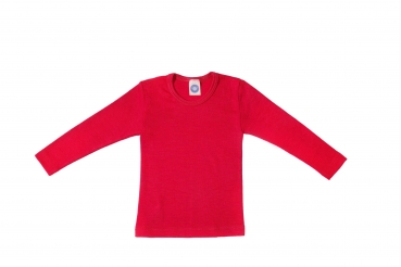Cosilana Kinder Unterhemd 1/1 Arm Wolle/Seide uni Rot