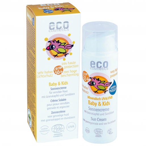 eco cosmetics Baby & Kids Sonnencreme LSF 50+ sehr hoher mineralischer Lichtschutz