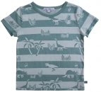 Enfant Terrible T-Shirt Allover Dino/Streifen Sage/Mint