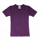 Cosilana Kinder Unterhemd 1/4 Arm Wolle/Seide uni Lila