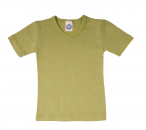 Cosilana Kinder Unterhemd 1/4 Arm Wolle/Seide uni Grün