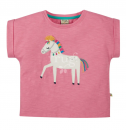 Frugi Mädchen T-Shirt Pferd Pink