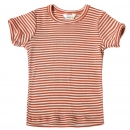 Joha Shirt 1/4 Arm Wolle/Seide Ringel Orange