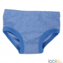 iobio Unterhose / Knabenslip Baumwolle Blau Melange