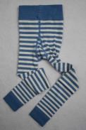 Grödo Kinder Leggings Baumwolle Jeansblau-Natur
