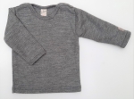 Lilano Shirt Wolle/Seide Schulterverschluss Hellgrau