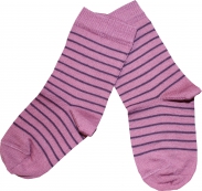 Grödo Child socks cotton/wool berrycream/talamone striped